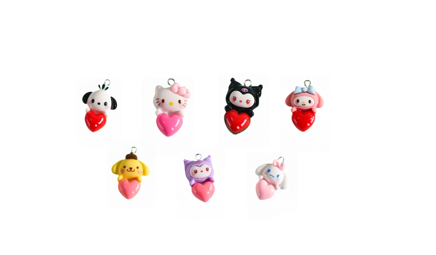 Glitter Sanrio Head Charms