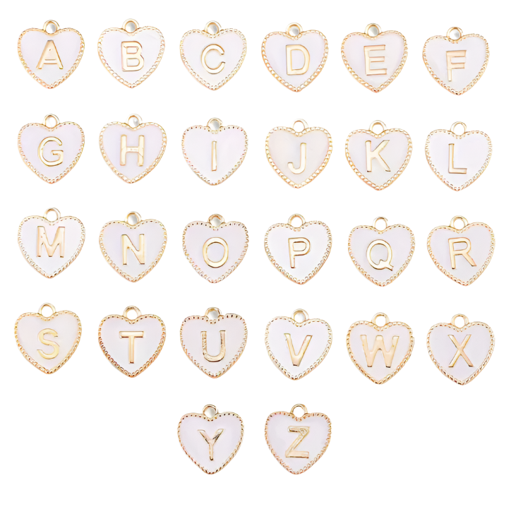 Heart Letter Charms