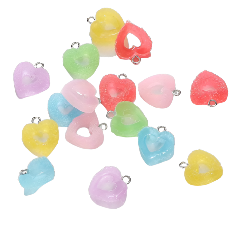 Heart Shaped Candy Charms