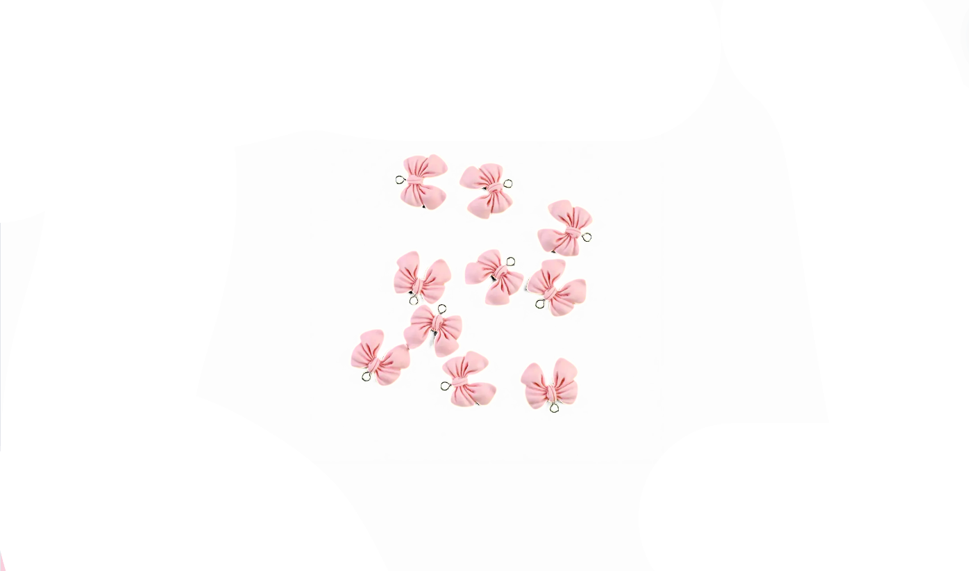 Pink Bow Charms