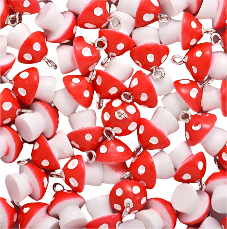 Red Mushrooms Charms