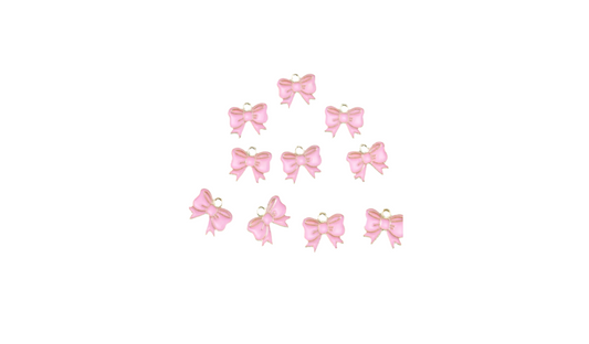 Pink Bow Charms