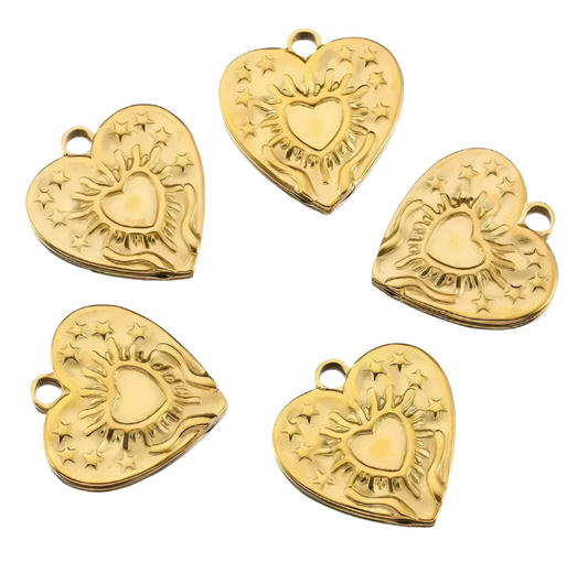 Vintage Heart Charm