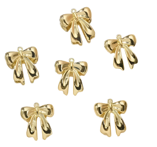 Gold Bow Charms