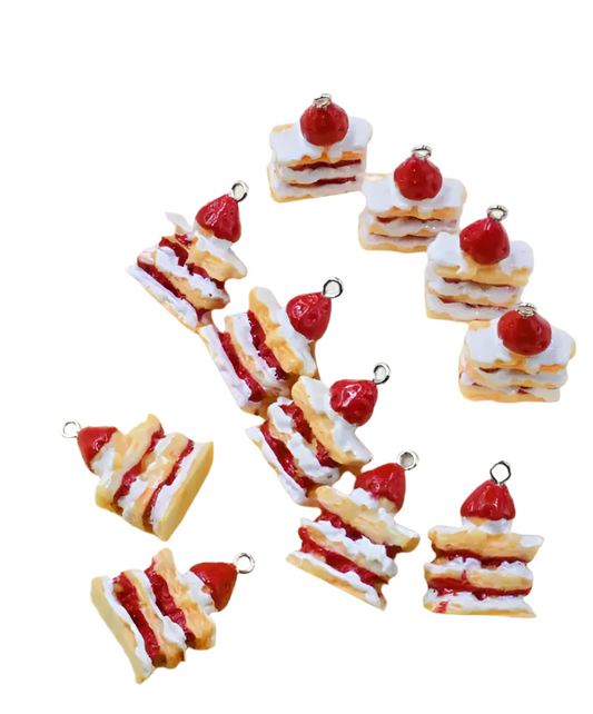 Strawberry Cream Cake Charm