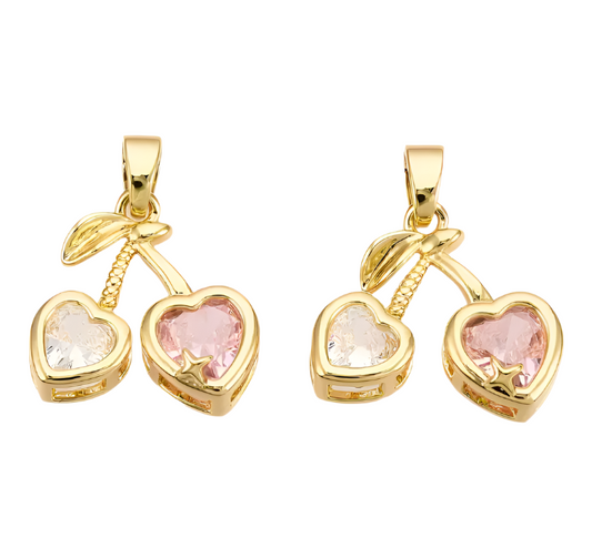 Cherry Heart Charm